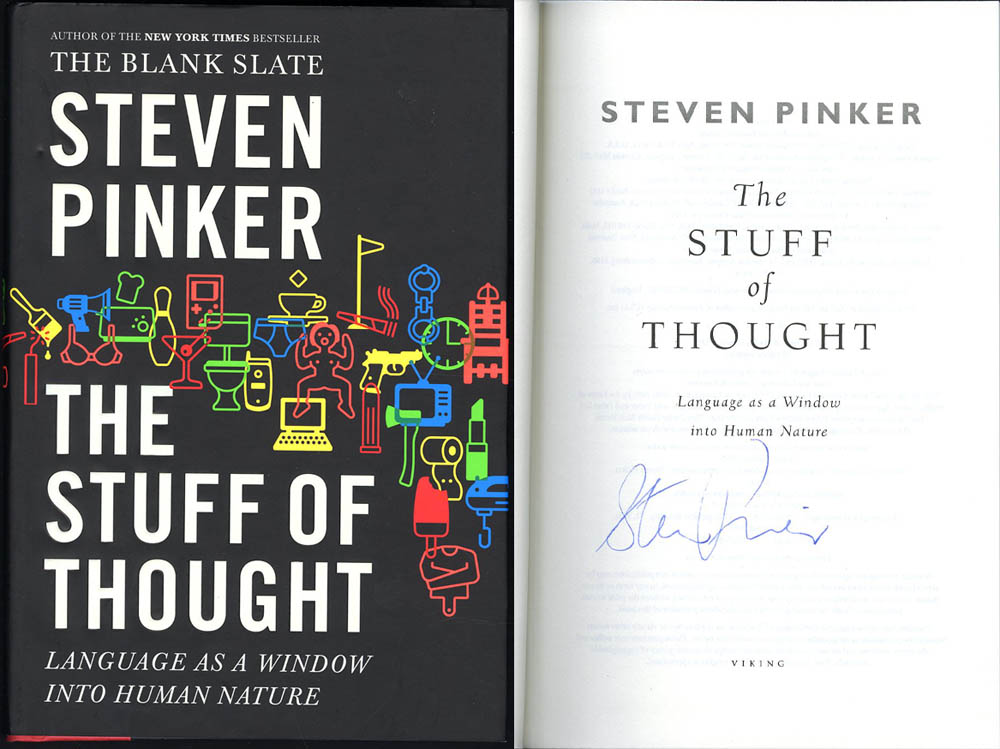Steven Pinker Signed Autographed The Stuff Of Thought Rare Hc 1st Ed