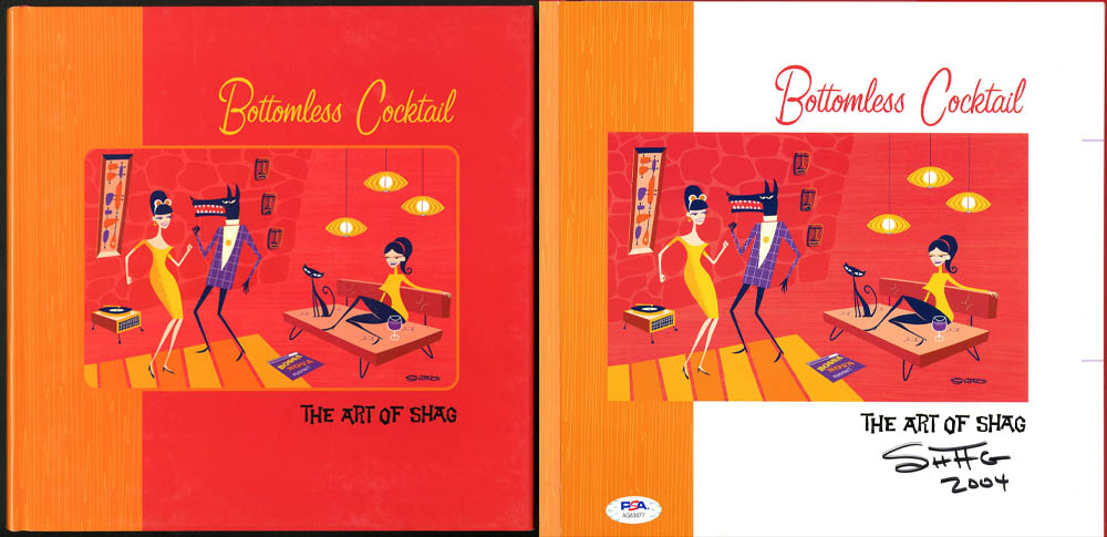 Shag Josh Agle SIGNED Bottomless Cocktail HC PSA/DNA AUTOGRAPHED