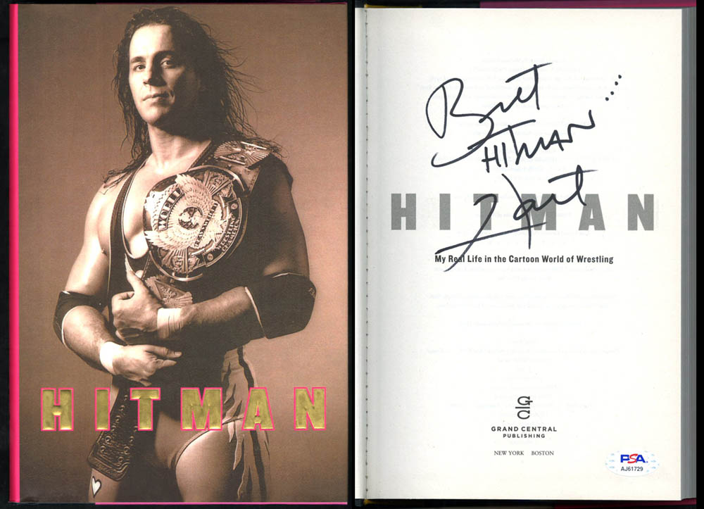 ヒットマン・ブレット・ハート　直筆サイン色紙（WWEスーパースター） ブレット「ザ・ヒットマン」ハート WWE トム・フレミングによるサイン