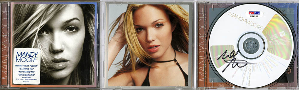 Mandy Moore SIGNED CD In My Pocket Saturate Me You Remind Me PSA