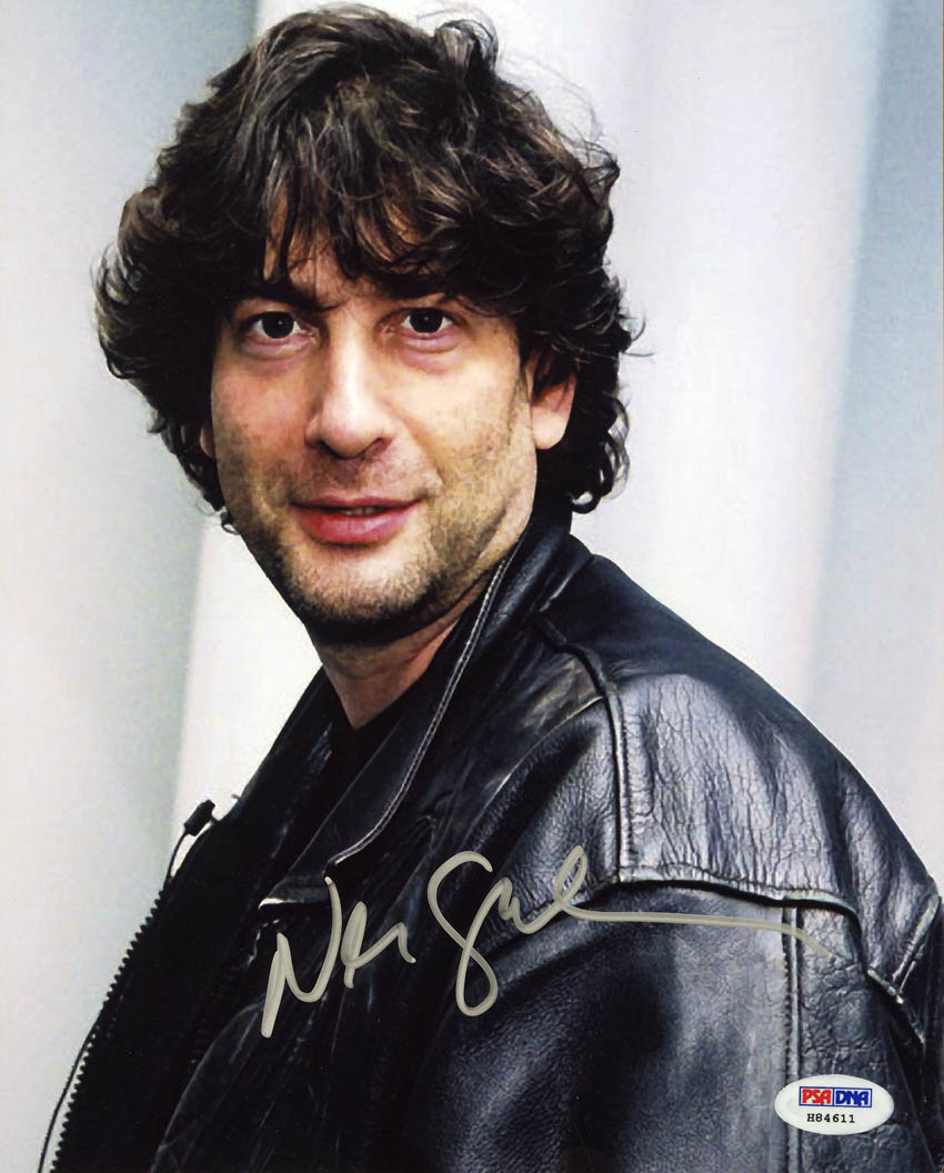 Neil Gaiman Signed 8x10 Photo Sandman American Gods Coraline Psa Dna 