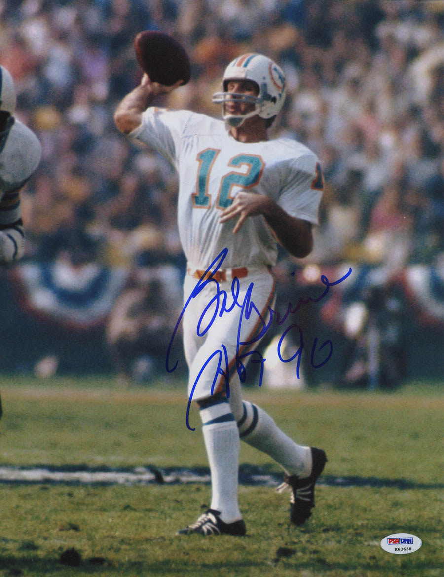 Bob Griese SIGNED 11x14 Photo + HOF 90 Miami Dolphins PSA/DNA ...