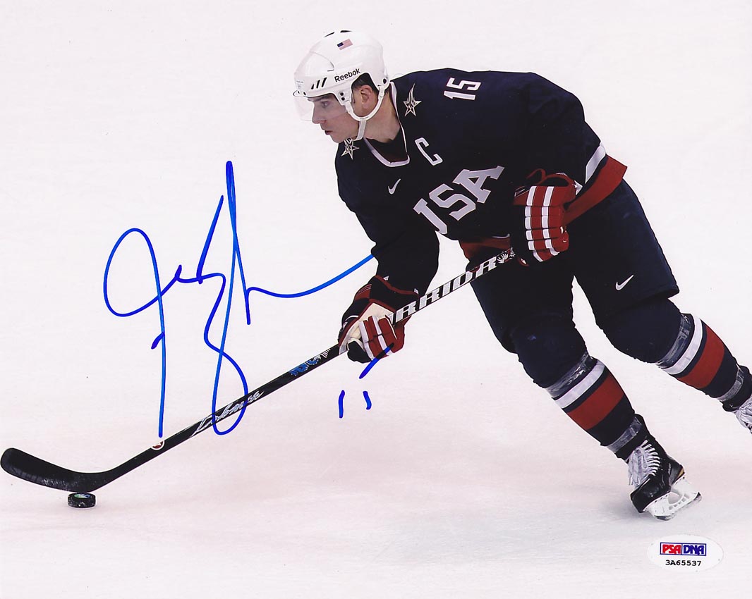 Jamie Langenbrunner SIGNED 8x10 Photo Team USA OLYMPICS ITP PSA/DNA ...