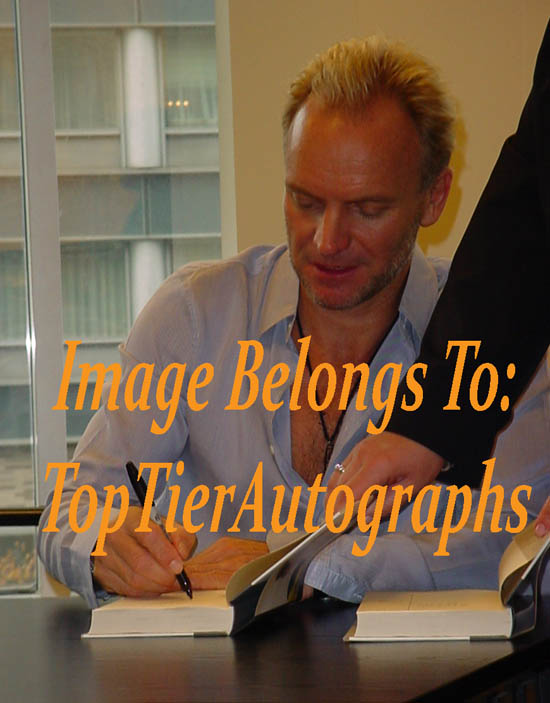 Sting SIGNED Broken Music HC 1st Ed 1st Print PSA/DNA AUTOGRAPHED